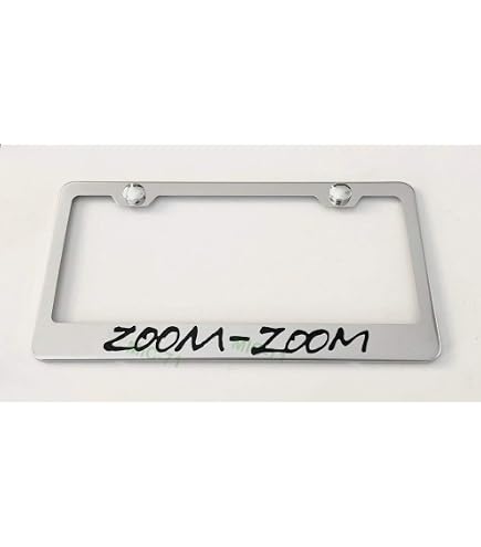 Amazon.com: Mazda Zoom Zoom Stainless Steel License Frame : Automotive
